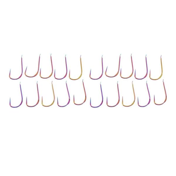 

fishing hooks 20pcs colorful bait hook holder carbon steel