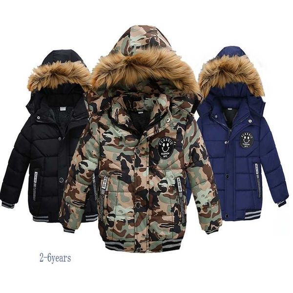 

winter child boy down jacket parka big girl thicking warm coat 2 3 4 5 6 year light hooded outerwears 211203, Blue;gray