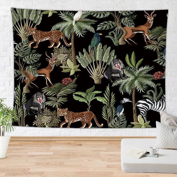 

tapestries leopard monkey wall tapestry tapiz grande drop fantasy children bedroom decor