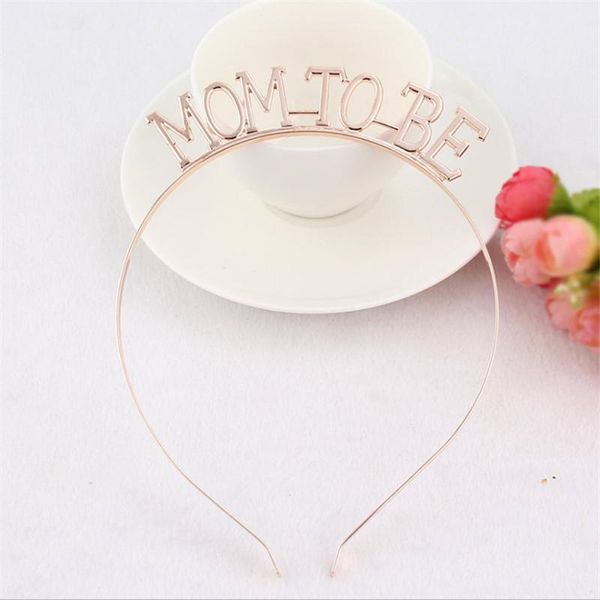 

party decoration 1pcs rose gold silver mom to be crown headband for baby shower decor boy girl gender reveal headdress decorations-s