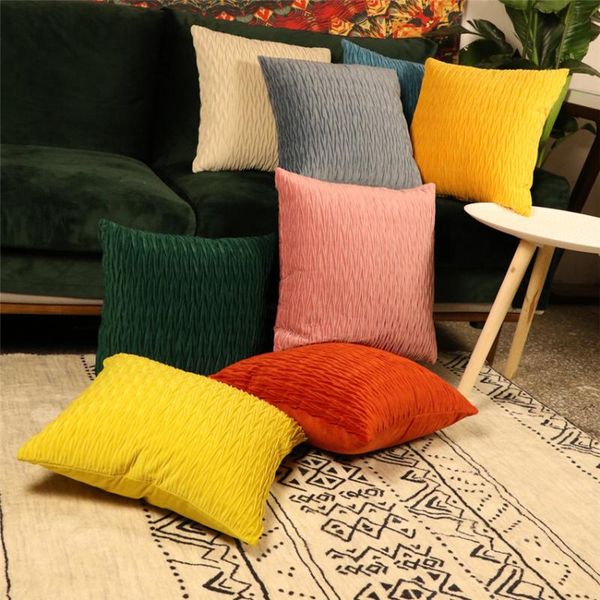 

pillow case 45x45cm geometric texture sofa pillowcase pink cushion cover throw home bed chair decoration 17.72x 17.72inch