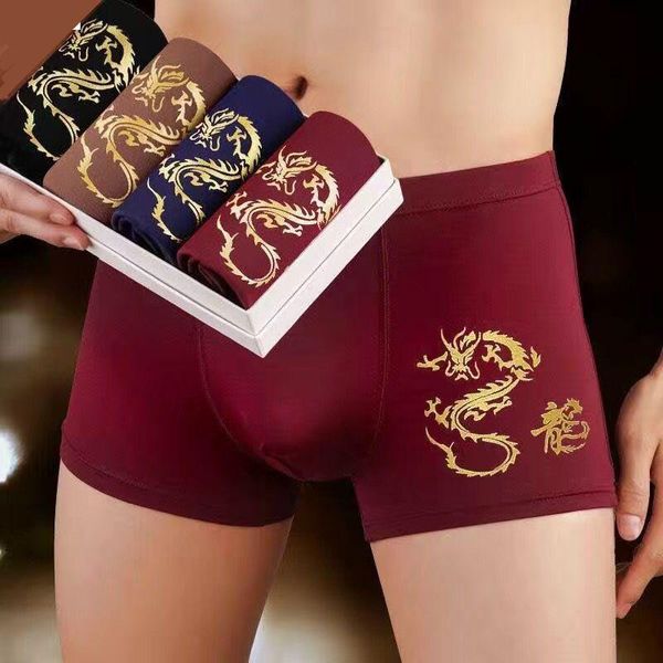 

men's boxer brief cotton underwear 4-pack (assorted designs) swimwear
