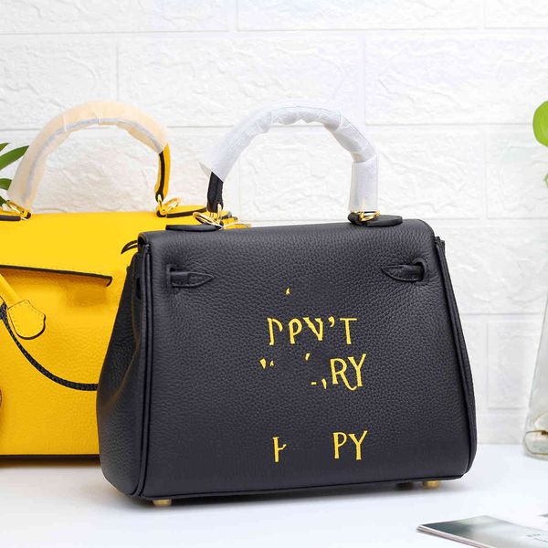 

designer bagsdont worry smiley face kl bag portable messenger lady cute feet leather layer cowhide lucky fashion trendluxury bag
