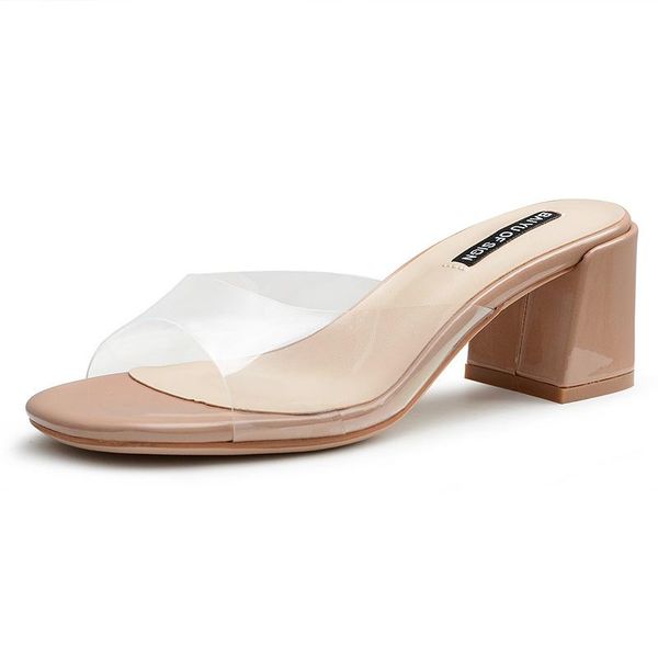 

women sandals transparent flip flop female summer fashion thick with shoes, Black