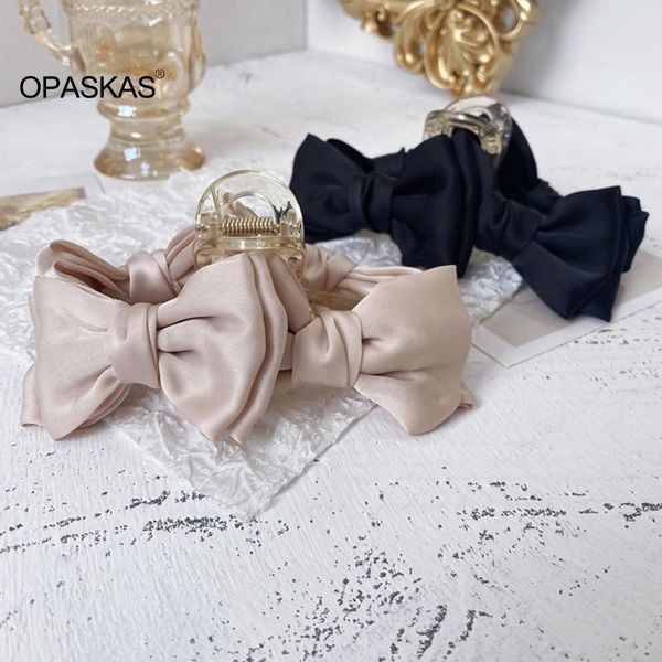 

hair clips & barrettes bowknot claw clip elegant resin updo jaw with fabric decor strong shower clamps for girls women 11cm et, Golden;silver