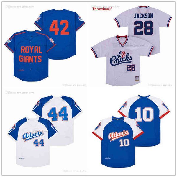 

stitched movie #42# brooklyn royal giants button down jersey hs baseball jerseys, Black