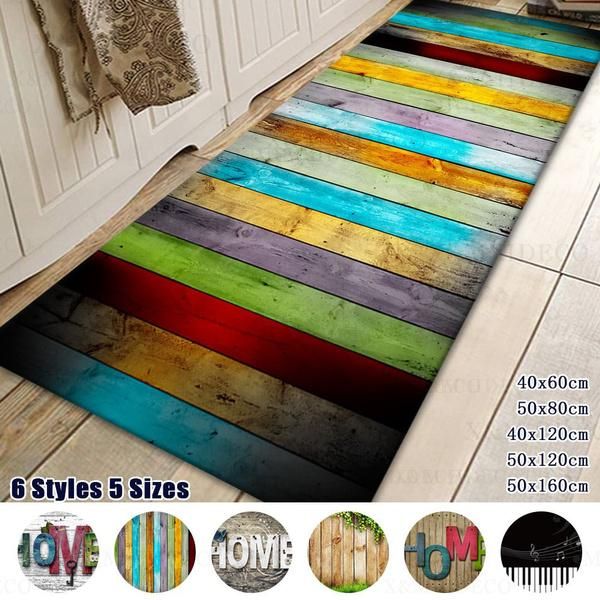 

non slip entrance door bathroom mat wood grain pattern home hallway floor decoration living room carpet anti-slip kitchen rugs carpets