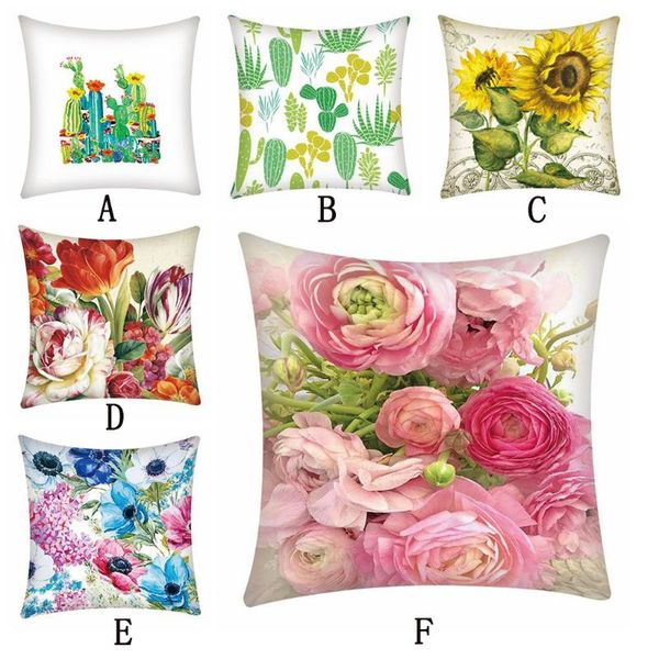 

cushion/decorative pillow colorful flowers cushion cover tropical leaf pillowcase abstract flower decorative sofa cushions pillowcover