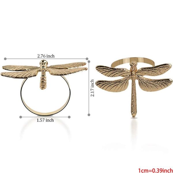 

pcs dragonfly napkin rings, buckle silver ring for el weddi n58c rings