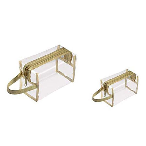 

travel sundry bag transparent cosmetic organizer portable storage pouch pvc makeup toiletry with handle bags & cases