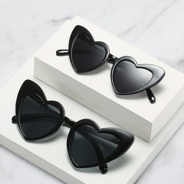 

sunglasses trend fashion love women casual wild children parent-child suit street shooting glasses, White;black