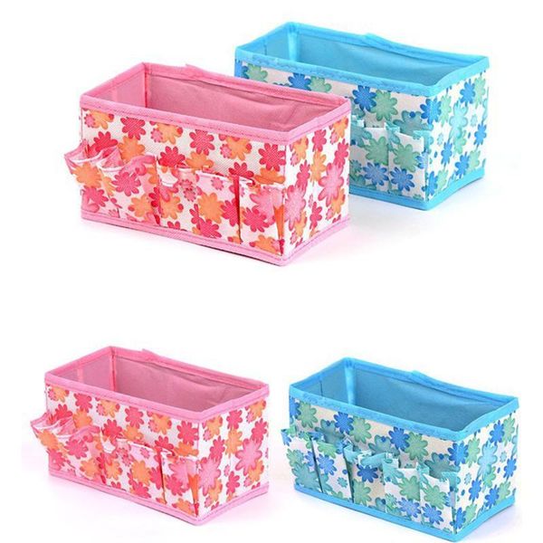 

multifunctional folding non woven make up deskcosmetic organizer storage box wardrobe drawer for scarfs socks boxes & bins