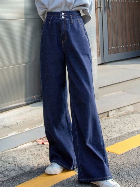 

dazy high waist slant pocket jeans g6yo#, Blue