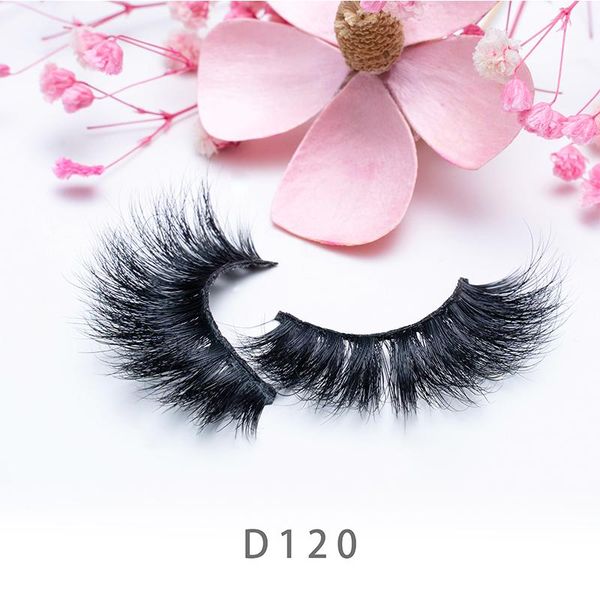 

natural 3d mink lashes false eyelashes wispy cross fluffy extension tools makeup handmade beauty d120