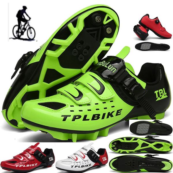 

cycling shoes breathable non-slip professional self-locking bike racing mtb road bicycle sapatos de ciclismo footwear, Black