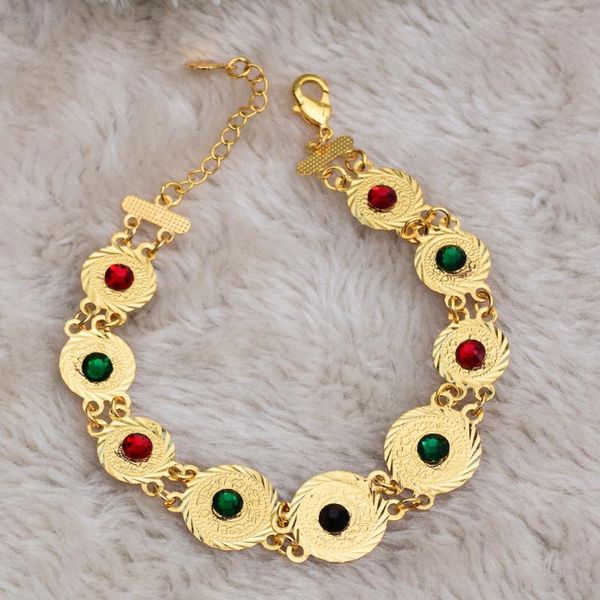 

gold color coin bracelet for women girls nigeria islam turkish jewelry gift bangles link, chain, Black