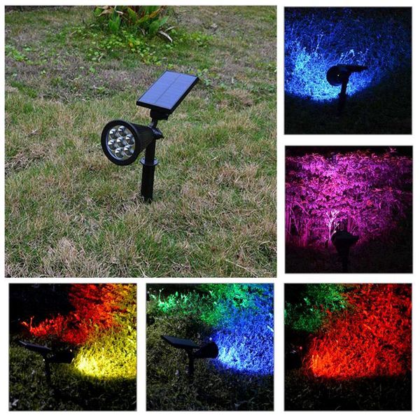 

solar lamps 7 led light waterproof garden lamp spotlight outdoor lawn pathway landscape lights luz para exterior