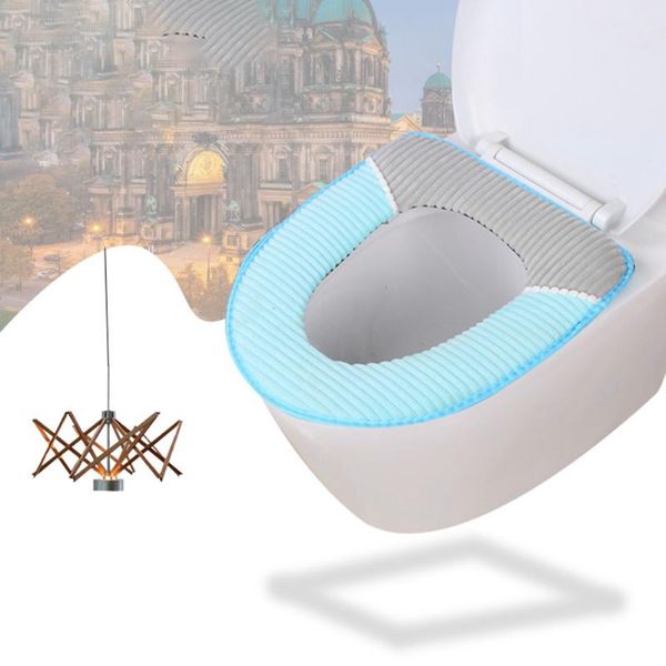 

bathroom toilet seat cover soft warmer mat accessories closestool case lid covers