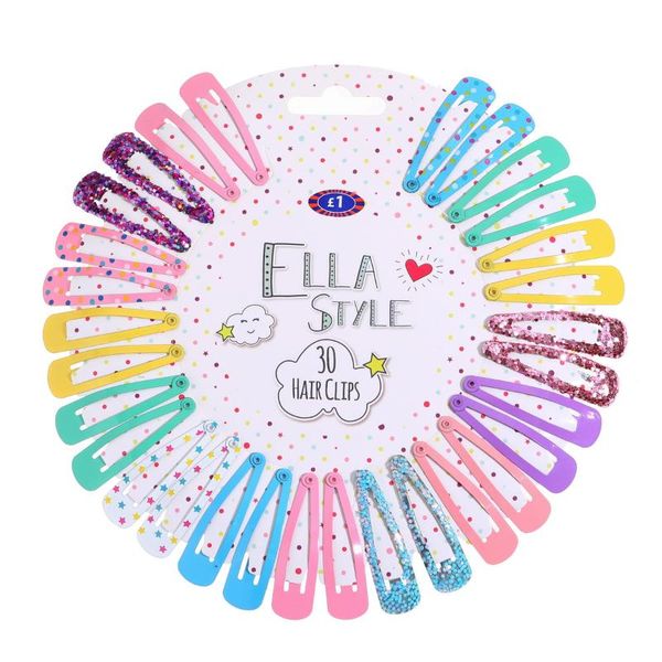 

30pcs/lot hair accessories candy color dripping clip princess barrette korean hairclip cartoon headdress hairpins for girls, Slivery;white