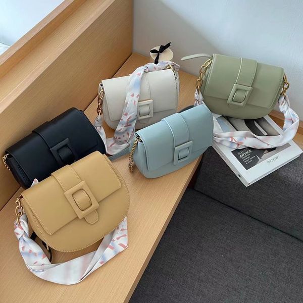 

70% off design hand 2021 single shoulder ribbon square buckle half round armpit saddle temperament women's bag gffa, Red;black