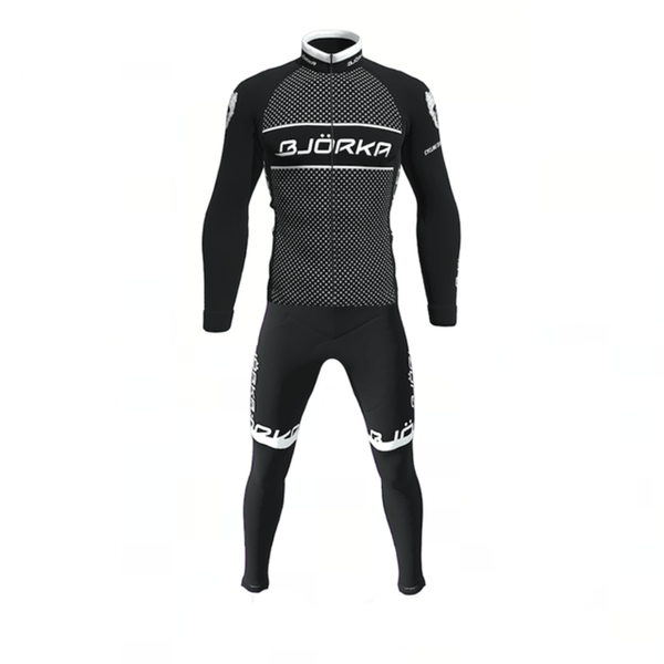 

racing sets bjorka winter thermal fleece jacket kit outdoor bicycle bike clothing maillot cycling jersey long sleeve ropa ciclismo hombre, Black;blue