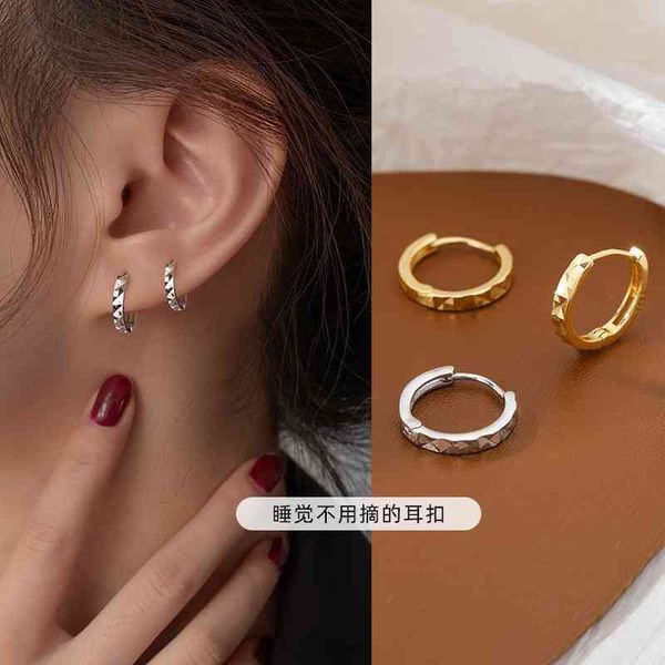 

2021 new car flower ear buckle simple versatile earrings korean temperament net red earrings student girl fashion, Black