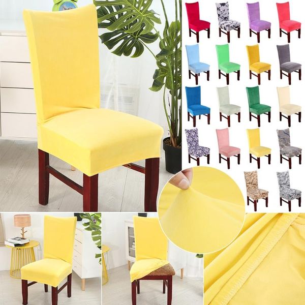 

chair covers solid color plush fabric cover velvet thick seat for dinning room wedding office banquet anti-dirty slipcovers
