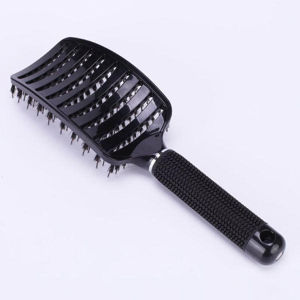 

electric hair brushes bristles fluffy shape non-slip plastic large curved massage comb