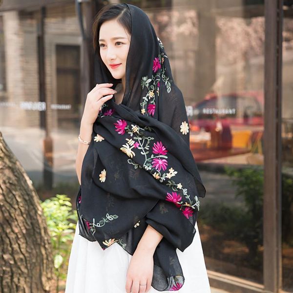 

hats, scarves & gloves sets 2021 summer women silk scarf beach hijab shawls and wraps female foulard one, Blue;gray