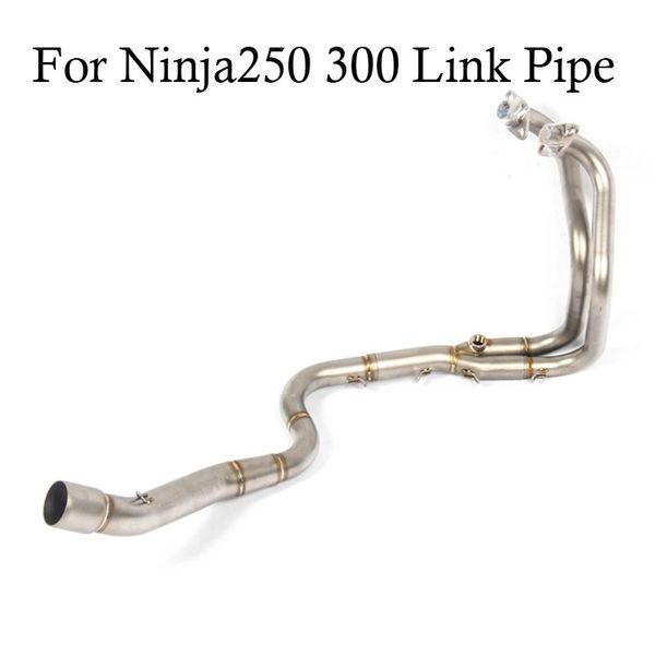 

motorcycle exhaust system stainless steel muffler front connection link pipe slip on for ninja 250 300 z250 z300