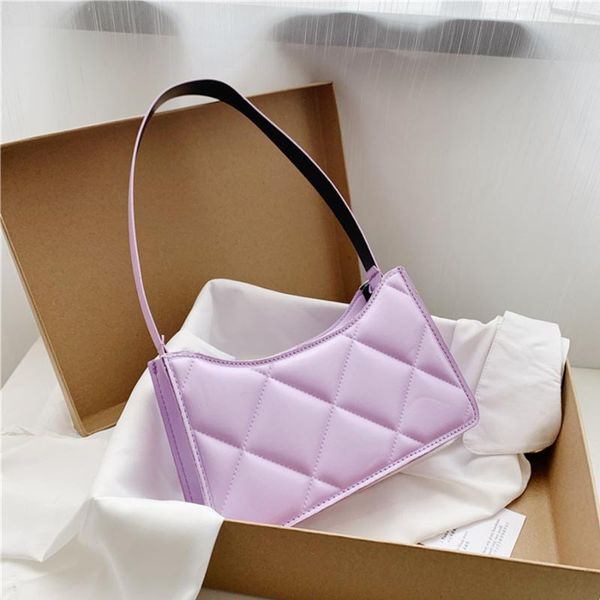 

shoulder bags fashion baguette underarm bag solid color pu leather small handbags 2021 women's crossbody messenger tote purse