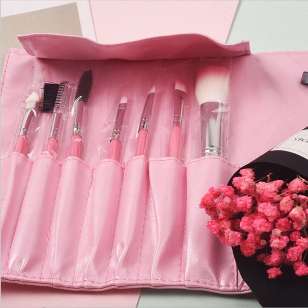 

7pcs beauty makeup brush set eye shadow eyelashes cheeks skin-friendly portable tools brushes