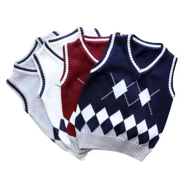 

thickened children's cotton waistcoat for boys, middle school and university students, Black;white