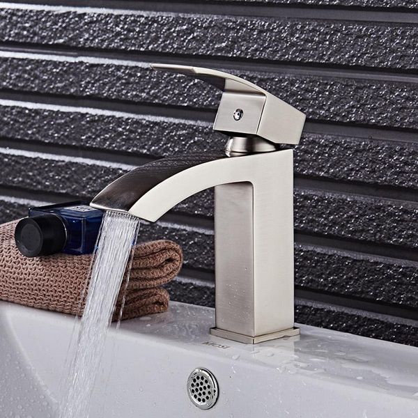 

bathroom sink faucets brush nickel finish brass basin faucet mixer