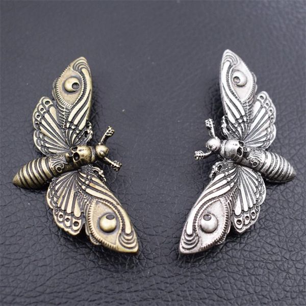 

pins, brooches 12pcs death's head hawkmoth butterfly halloween jewelry, Gray