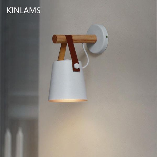 

wall lamps wooden simple creative light led bedroom bedside decoration morden nordic design living room corridor el e27