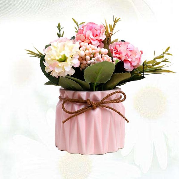 

decorative flowers & wreaths plastic fake rose faux green grass simulation artificial plants with pots for home decor )