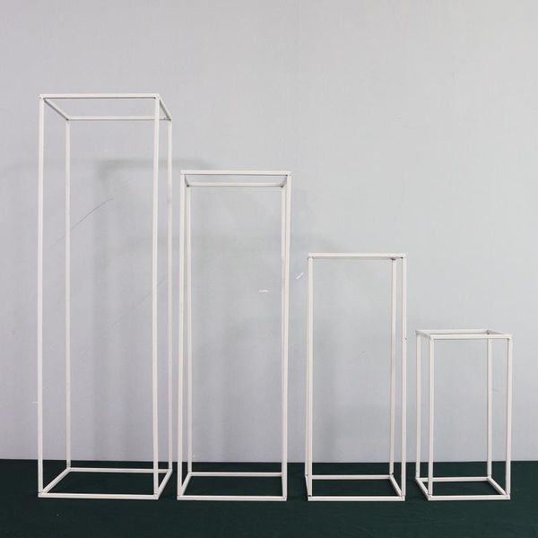 

party decoration metal flower stand wedding centerpiece geometric rectangular frame backdrop road lead home diy