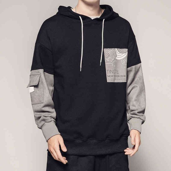 

men's hoodies & sweatshirts harajuku streetwear hoodie bag 0n0n, Black