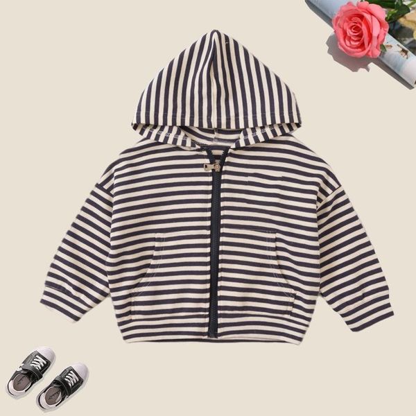 

jackets western-style label striped jacket, Blue;gray