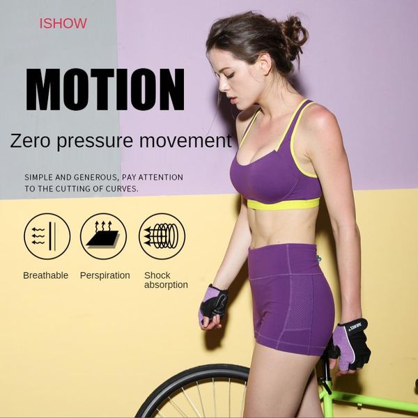 

bras women sports push up bra without underwire yoga shorts panties set fitness active gym wholesale 71001+82004, Red;black