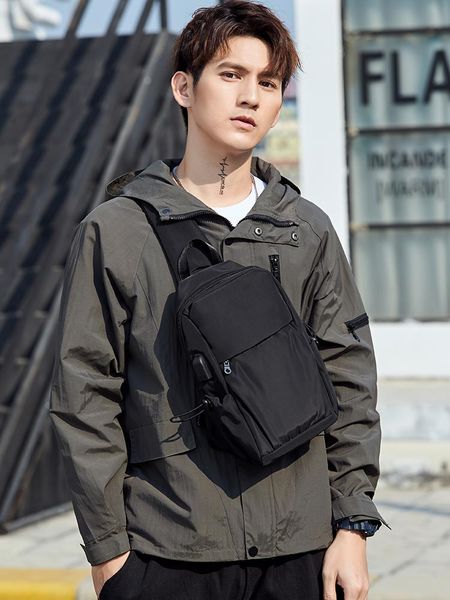

briefcases men's side bag fashion chest leisure boys' small backpack brand single shoulder messenger