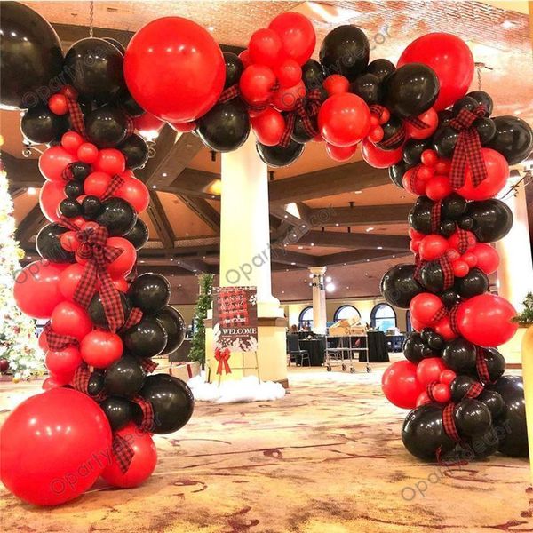 Decoração de festa 134pcs Big Balão Vermelho Garland Pastel Pastel Azul Azul Rosa Glófago Globos para Casamento Aniversário Bebê Chuveiro Ano Da Decoração