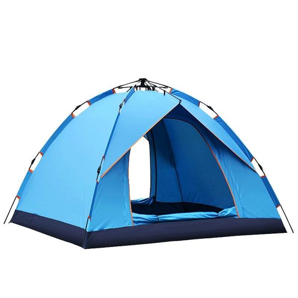 

tent outdoor fully automatic camping thickening anti-storm rain 3-4 people wild beach single double 2 light home tents and shelters