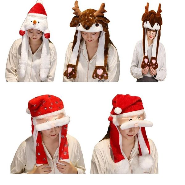 

beanies kawaii ear moving jumping hat plush movable ears cosplay halloween party christmas ball gift for .