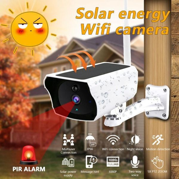 

wifi ip camera wireless outdoor with solar charging 1080p hd security surveillance cctv waterproof camcorders