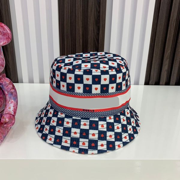 

designers classic printing bucket hat fashion men navy blue canvas hats man women sunhat fisherman caps embroidery breathable casual cap and, Blue;gray