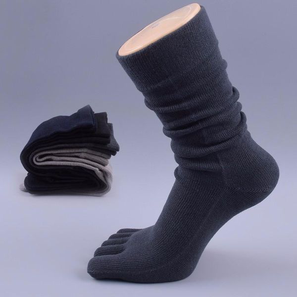 

mens ankle socks spring autumn casual cotton five toes breathable for finger shoes black gray navy men's