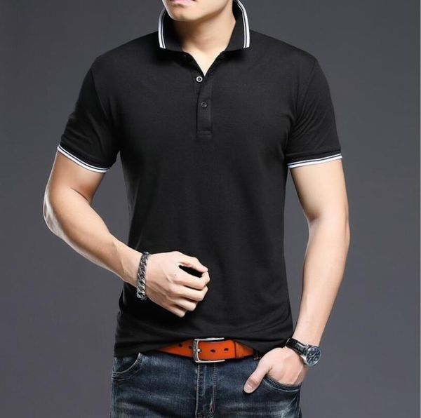 

2021summer short sleeve shirt men fashion casual slim men's clothing polos, White;black