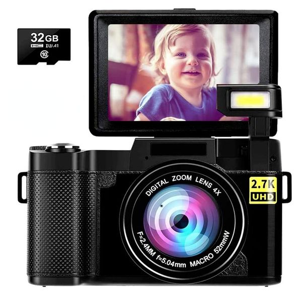 

digital cameras camera video 30 mp hd 2.7k with flip 3.0 screen r2s